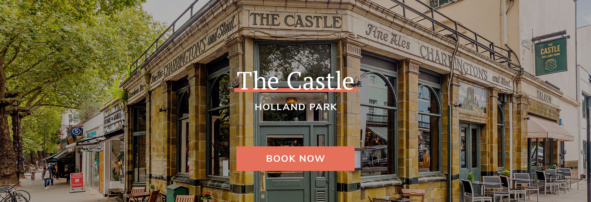 Enjoy a meal at your local pub at The Castle Holland Park in London